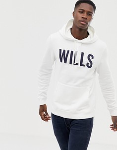 Белый худи с большим логотипом Jack Wills Batsford - Белый