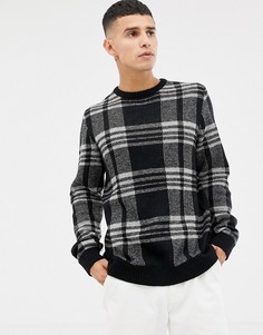 Премиум-джемпер в клетку Jack & Jones - Черный