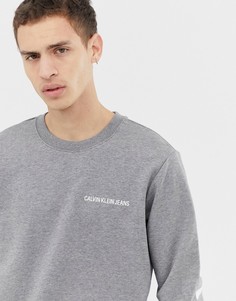 Серый свитшот с логотипом Calvin Klein Jeans institutional - Серый