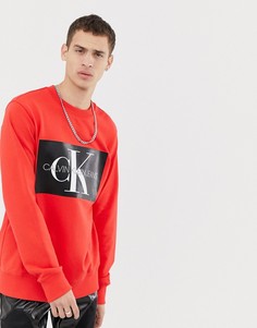 Красный свитшот с логотипом Calvin Klein Jeans - Красный