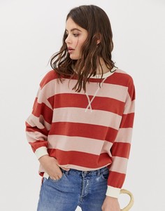 Свободная футболка Free People Surfin On Your Stripes - Розовый