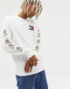 Белый лонгслив с логотипом на рукавах и сзади Tommy Jeans 6.0 limited capsule - Белый