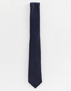 Темно-синий галстук с принтом кружева River Island - Темно-синий