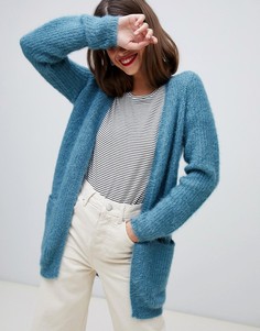 Синий пушистый кардиган Vero Moda - Зеленый