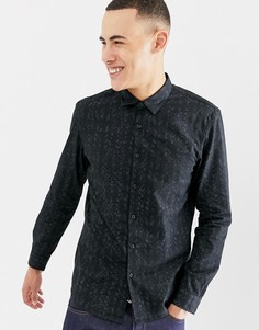 Черная рубашка с зигзагообразным принтом Tom Tailor - Черный