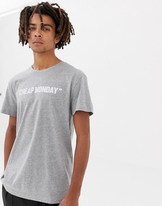 Футболка со светоотражающим логотипом Cheap Monday Standard - Серый