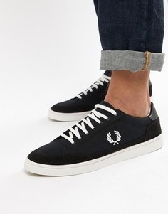 Черные парусиновые кроссовки Fred Perry Deuce - Черный