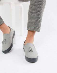 Серые кеды-слипоны с кисточками ASOS DESIGN - Серый