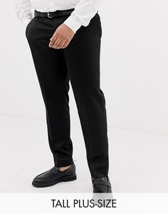 Черные брюки под смокинг River Island Big & Tall - Черный