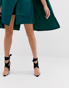 Черные босоножки на блочном каблуке Public Desire Jordy - Черный