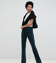 Узкие брюки клеш в клетку ASOS DESIGN Tall - Мульти