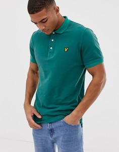 Зеленое поло из пике Lyle & Scott - Зеленый