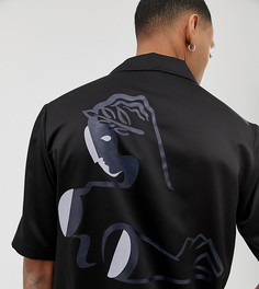 Рубашка с отложным воротником и принтом Reclaimed Vintage Inspired - Черный