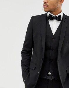 Галстук-бабочка с отделкой ASOS DESIGN - Черный