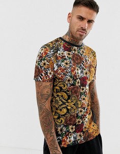 Обтягивающая футболка с принтом River Island - Белый