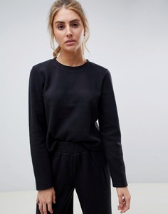Свитшот для дома в рубчик ASOS DESIGN - Черный