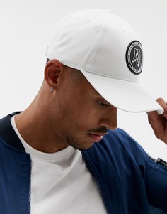 Белая бейсболка с резиновой нашивкой ASOS DESIGN - Белый