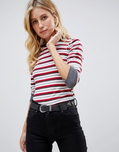 Лонгслив в полоску Free People Good On You - Розовый