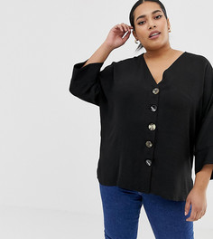 Топ на пуговицах ASOS DESIGN Curve - Зеленый
