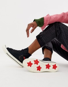 Высокие черные кроссовки Converse x Hello Kitty Chuck Taylor 70 - Черный