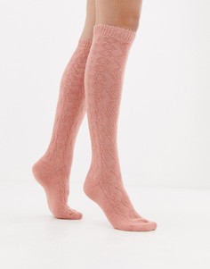 Гольфы для дома в рубчик ASOS DESIGN - Розовый