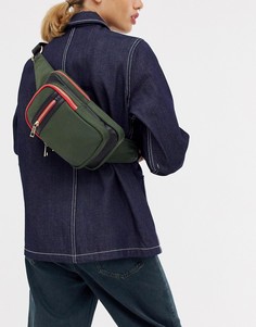 Сумка в стиле милитари с молнией ASOS DESIGN - Зеленый