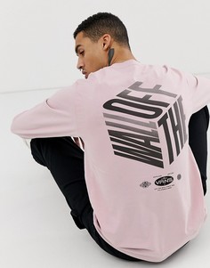 Розовый лонгслив с принтом на спине Vans VN0A3W54UOF1 - Розовый