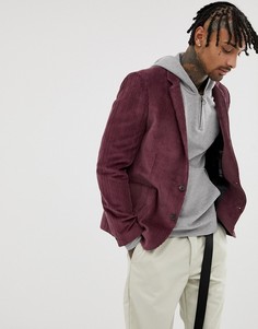 Фиолетовый вельветовый блейзер свободного кроя ASOS DESIGN - Фиолетовый