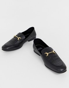 Черные лоферы с отделкой River Island - Черный
