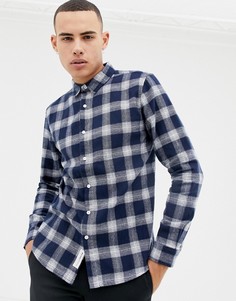 Рубашка в клетку Native Youth - Темно-синий
