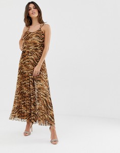 Плиссированный комбинезон со звериным принтом ASOS DESIGN - Мульти