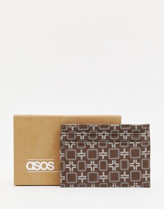 Коричневый кошелек для карт из искусственной кожи ASOS DESIGN - Коричневый