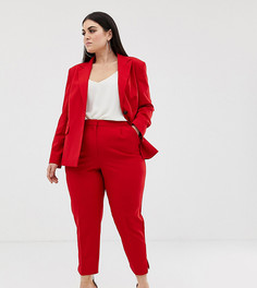 Красные узкие брюки ASOS DESIGN Curve - Красный