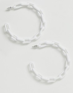 Белые серьги-цепочки ASOS DESIGN - Белый