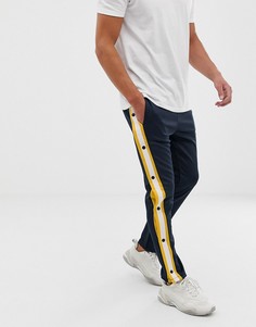 Темно-синие спортивные штаны на кнопках Jack & Jones Originals - Темно-синий