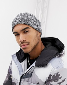 Свободная черно-белая шапка-бини ASOS DESIGN - Черный