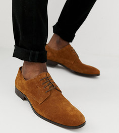 Светло-коричневые замшевые туфли для широкой стопы со шнуровкой и натуральной подошвой ASOS DESIGN - Рыжий