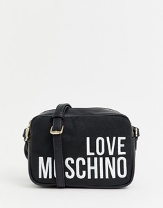 Парусиновая сумка через плечо Love Moschino - Черный
