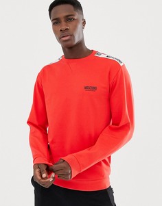 Красный хлопковый свитшот с флисовой изнанкой MOSCHINO - Красный