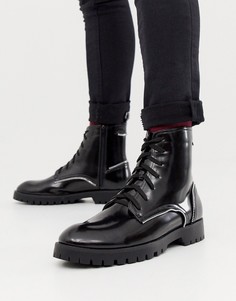 Черные ботинки со шнуровкой и молнией Truffle Collection - Черный