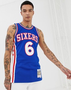 Синяя майка Mitchell & Ness Philadelphia 76Ers - Синий