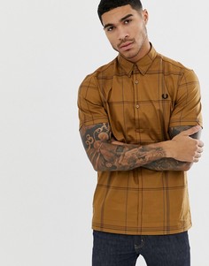 Рубашка в клетку с короткими рукавами Fred Perry - Рыжий