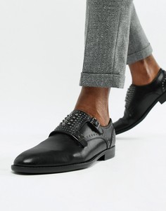 Черные монки из искусственной кожи с заклепками ASOS DESIGN - Черный