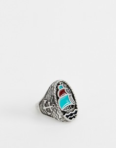 Серебристое толстое кольцо с отделкой в морском стиле ASOS DESIGN - Серебряный
