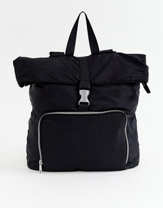 Большой рюкзак с пряжками ASOS DESIGN - Черный