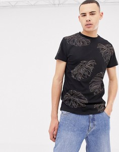 Черная футболка с принтом Bellfield - Черный
