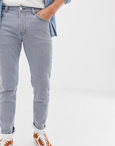 Синие выбеленные джинсы скинни в тонкую полоску Brooklyn Supply Co - Синий