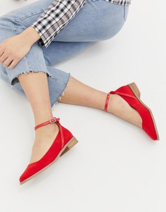 Туфли на плоской подошве ASOS DESIGN Molly - Красный