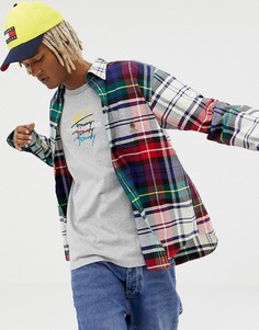 Рубашка в клетку с логотипом на кармане Tommy Jeans 6.0 Limited Capsule - Темно-синий
