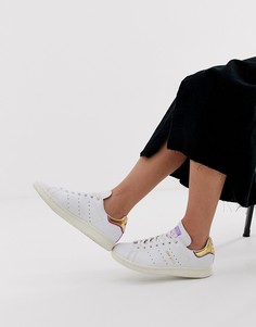 Белые с золотистым кроссовки adidas Originals TFL Stan Smith - Белый